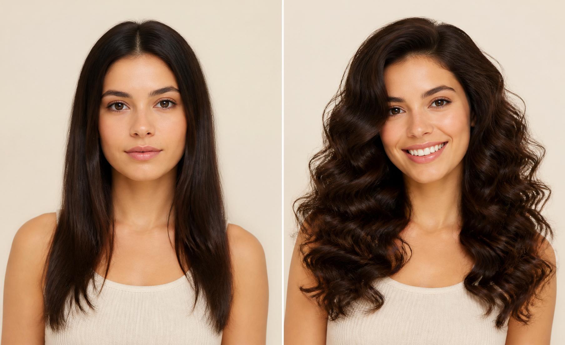 Veloriane before and after hair transformation